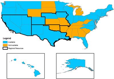 Availability of state-level climate change projection resources for use in site-level risk assessment